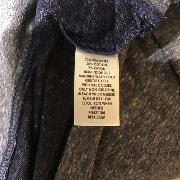 MerryWear Heathered Blue Sweatshirt with Beaded Snowflake Appliqué, Size M - Picture 5 of 7